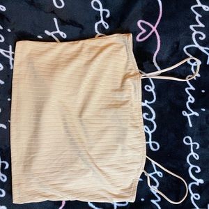 BRAND NEW NEVER WORN nude cami crop top